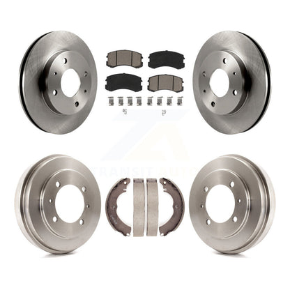 Rotors de frein à disque avant et arrière, plaquettes en céramique et Kit de tambour pour Mitsubishi Lancer
