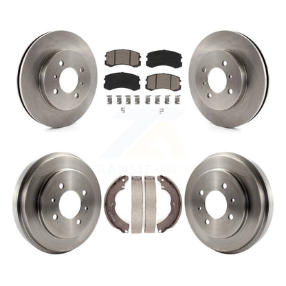 Rotors de frein à disque avant et arrière, plaquettes en céramique et Kit de tambour pour Mitsubishi Lancer