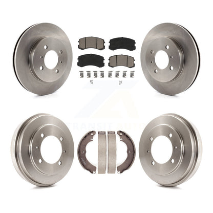 Rotors de frein à disque avant et arrière, plaquettes en céramique et Kit de tambour pour Mitsubishi Lancer ES