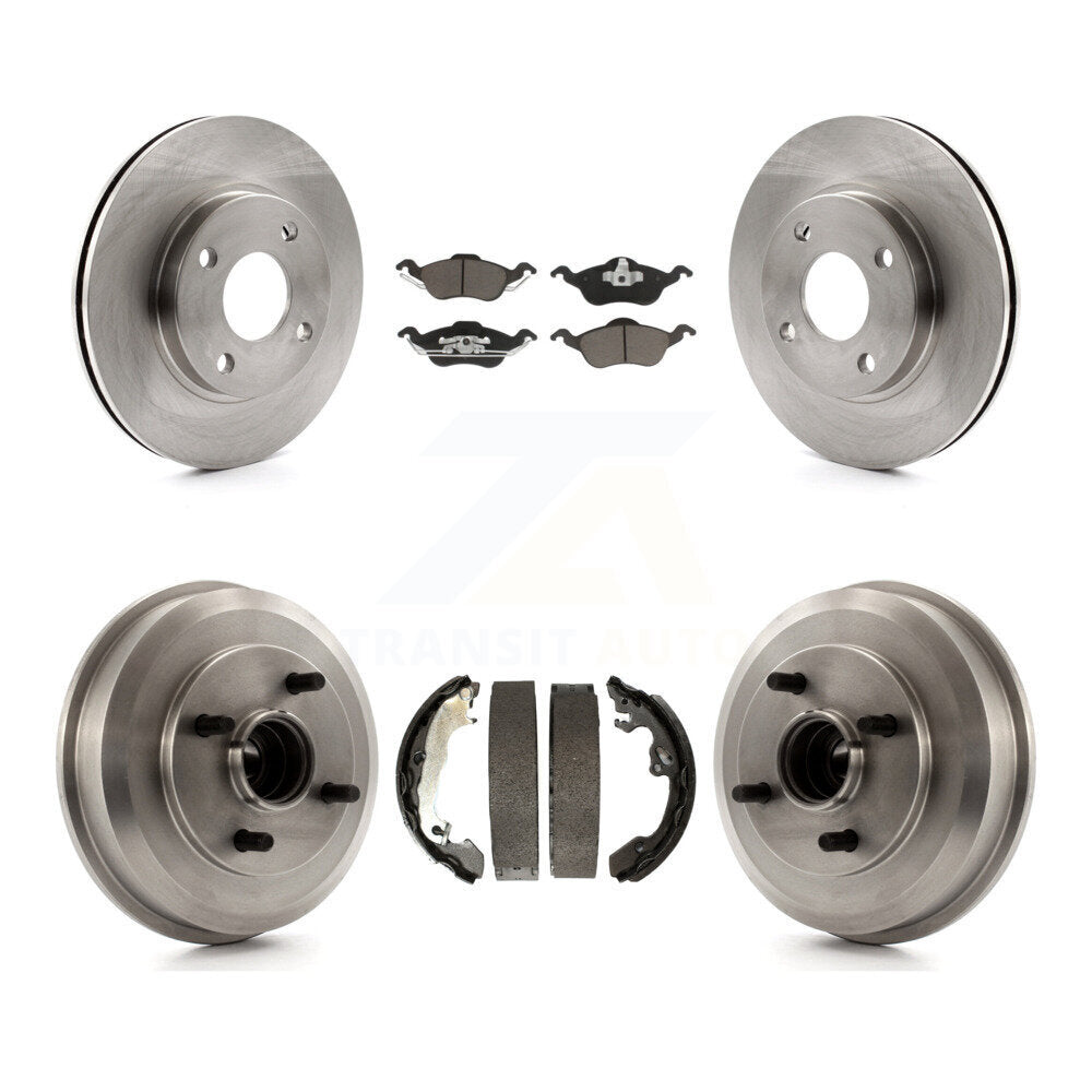 Rotors de frein à disque avant et arrière, plaquettes en céramique et Kit de batterie pour Ford Focus K8C-10259