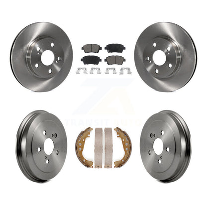Rotors de frein à disque avant et arrière, tampons en céramique et Kit de tambour pour Toyota Priu 2004 – 2008
