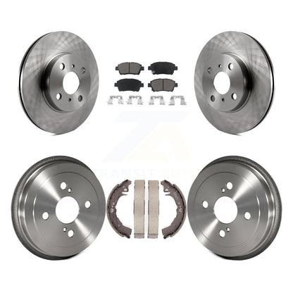 Rotors de frein à disque avant et arrière, plaquettes en céramique et Kit de tambour pour Toyota Ech 2001 – 2005