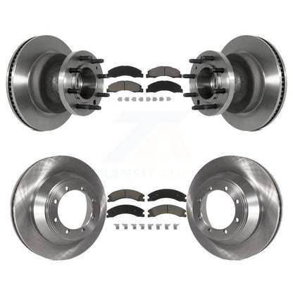 Kit de rotors de frein à disque avant et arrière et plaquettes en céramique pour Ford E-450 Super Duty