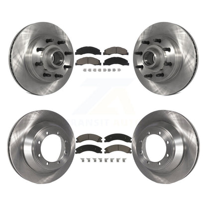 Kit de rotors de frein à disque avant et arrière et plaquettes en céramique pour Ford E-450 Super Duty