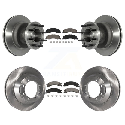 Kit de rotor de frein avant et arrière et plaquettes en céramique, pour moteur DIESEL Ford E-450 Super Duty