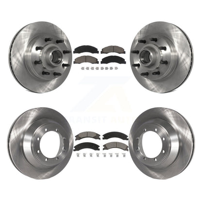 Kit de rotor de frein avant et arrière et plaquettes en céramique, pour moteur DIESEL Ford E-450 Super Duty