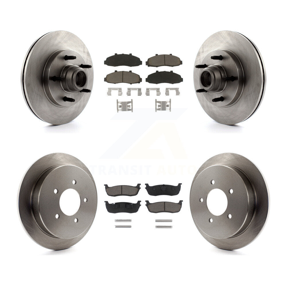 Kit de rotors de frein à disque avant et arrière et plaquettes en céramique pour Ford F-150 K8C-102625