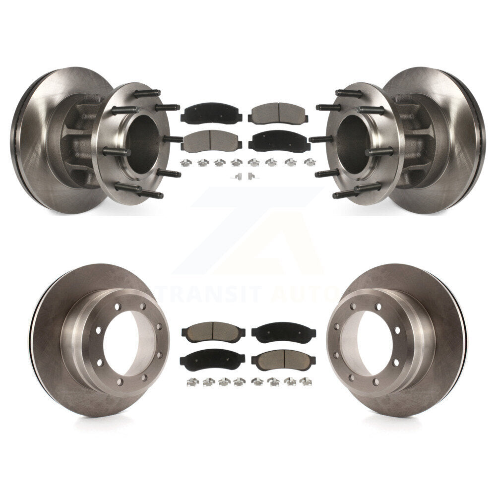 Kit de rotor de frein avant et arrière et plaquettes en céramique pour Ford F-350 Super Duty RW 2009-2010