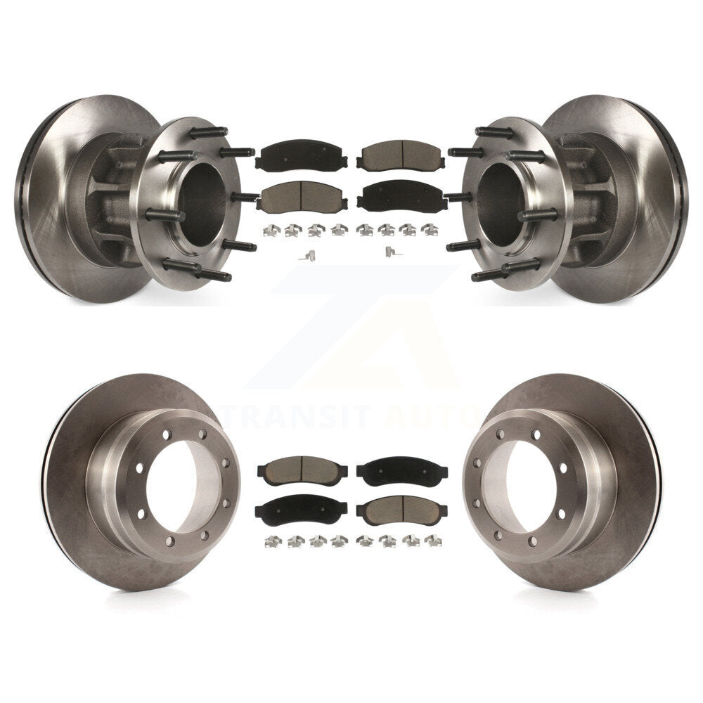 Rotor de frein à disque avant et arrière et Kit de plaquettes en céramique pour Ford F-350 Super Duty RW 2012