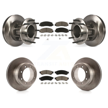 Rotor de frein à disque avant et arrière et Kit de plaquettes en céramique pour Ford F-350 Super Duty RW 2012