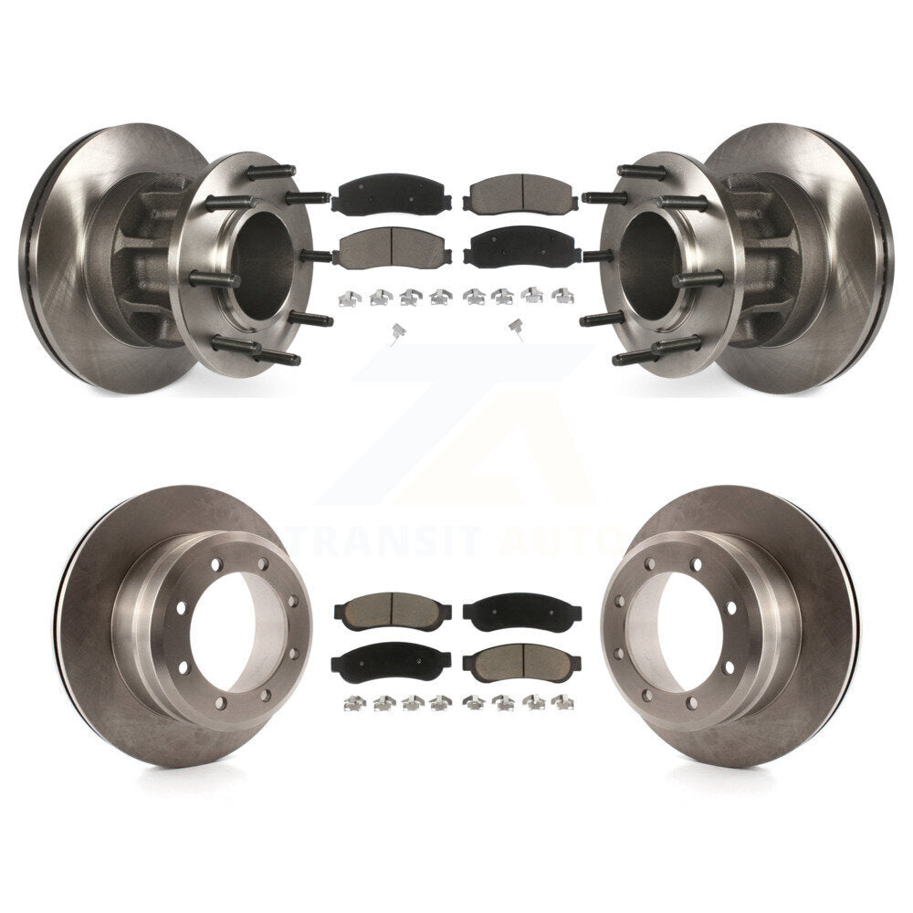 Rotor de frein à disque avant et arrière et Kit de plaquettes en céramique pour Ford F-350 Super Duty RW 2011