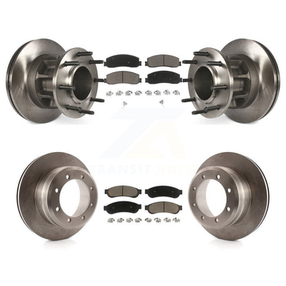 Rotor de frein à disque avant et arrière et Kit de plaquettes en céramique pour Ford F-350 Super Duty RW 2011