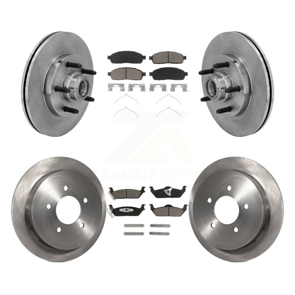 Kit de rotors de frein à disque avant et arrière et plaquettes en céramique pour Ford F-150 RWD 2004
