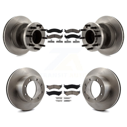 Kit de rotors de frein à disque avant et arrière et plaquettes en céramique pour Ford E-350 Super Duty