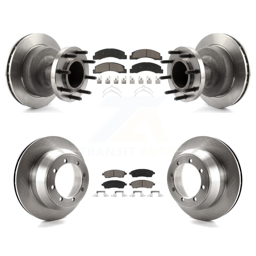 Kit de rotors de frein à disque avant et arrière et plaquettes en céramique pour Ford F-350 Super Duty