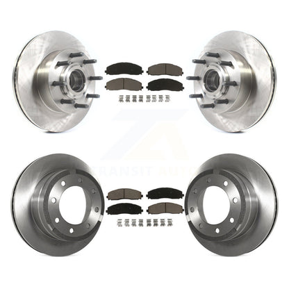 Rotors de frein à disque avant et arrière et Kit de plaquettes en céramique pour Ford F-350 Super Duty F-25
