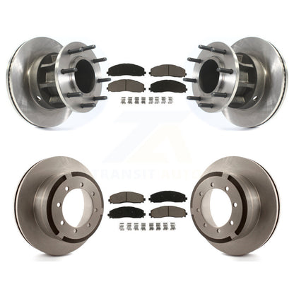 Rotors de frein à disque avant et arrière et Kit de plaquettes en céramique pour Ford F-350 Super Duty F-25
