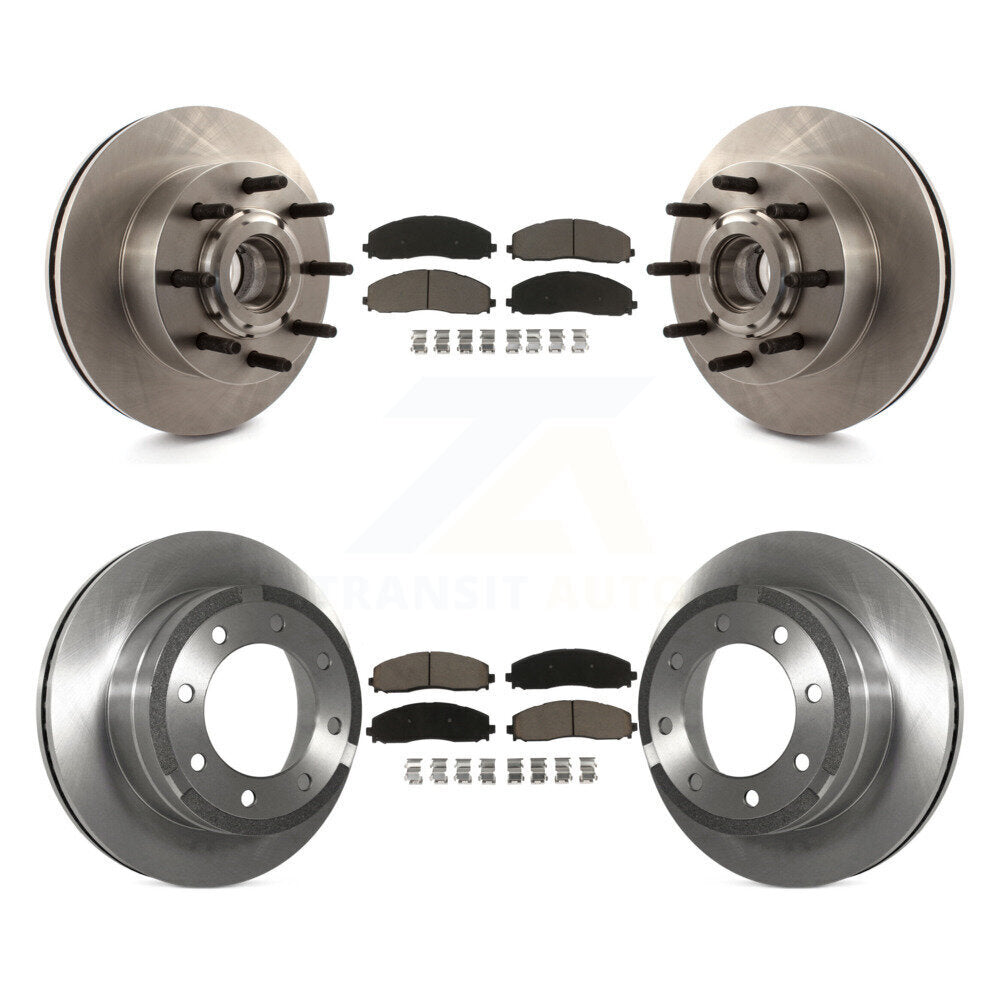 Kit de rotors de frein à disque avant et arrière et plaquettes en céramique pour Ford F-350 Super Duty