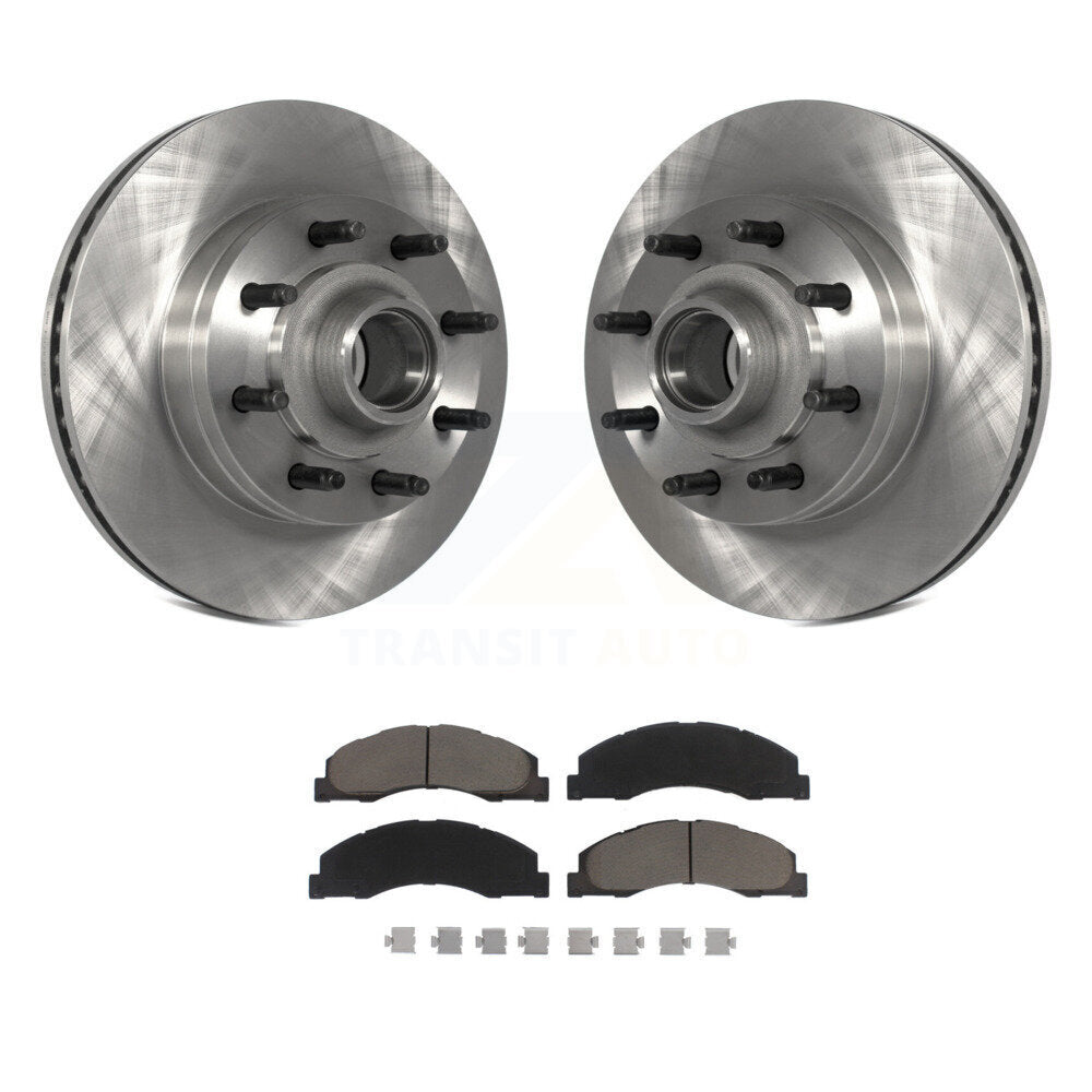 Rotors de frein avant et Kit de plaquettes en céramique pour Ford E-350 Super Duty E-250 E-150 E-45