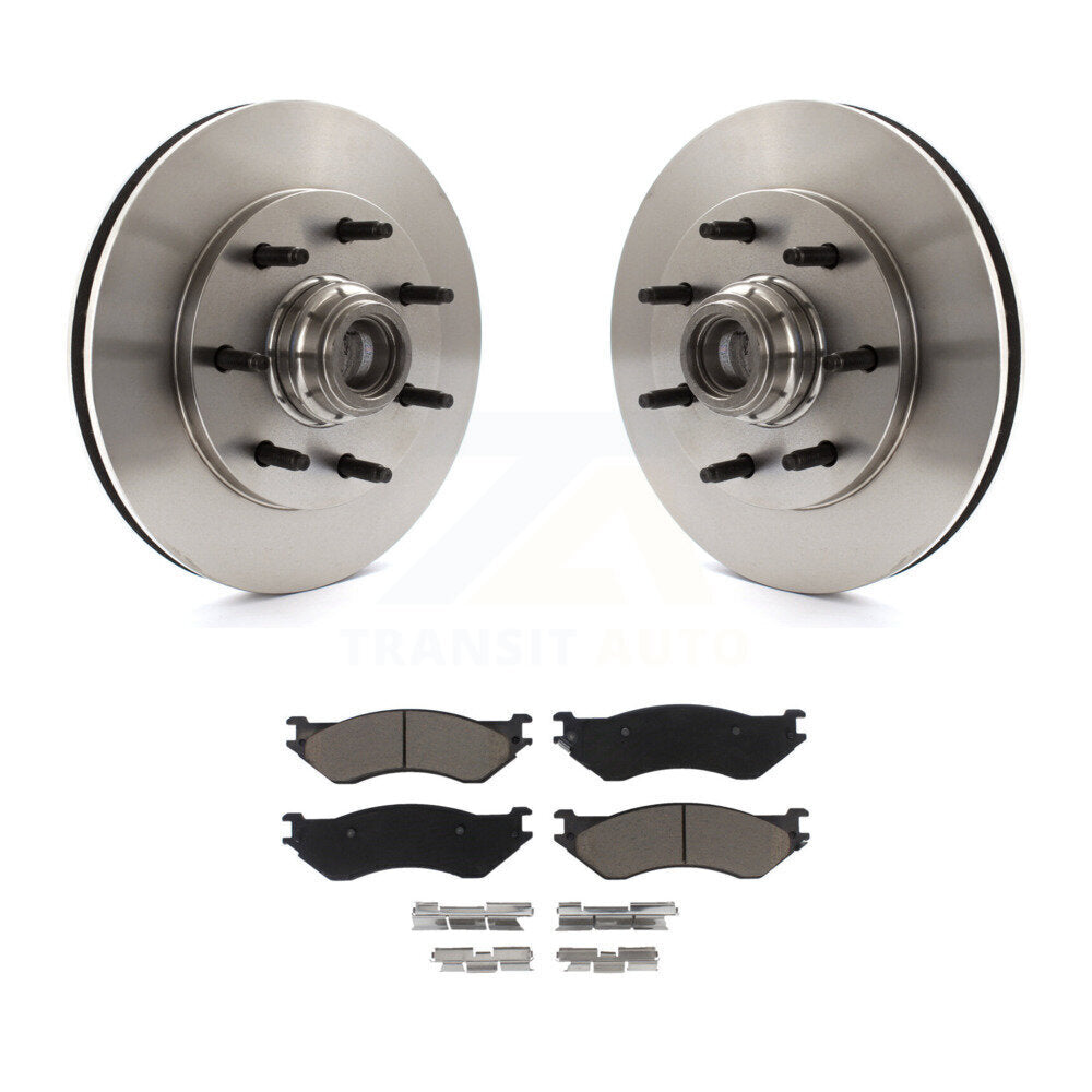 Kit de moyeu de rotors de frein à disque avant et de plaquettes en céramique pour Ford F-150 F-250 HD Heritag