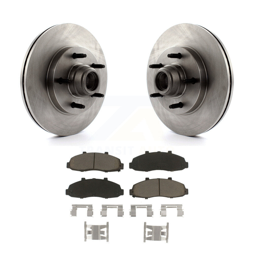 Ensemble de moyeu de rotors de frein à disque avant et kit de plaquettes en céramique pour Ford F-150