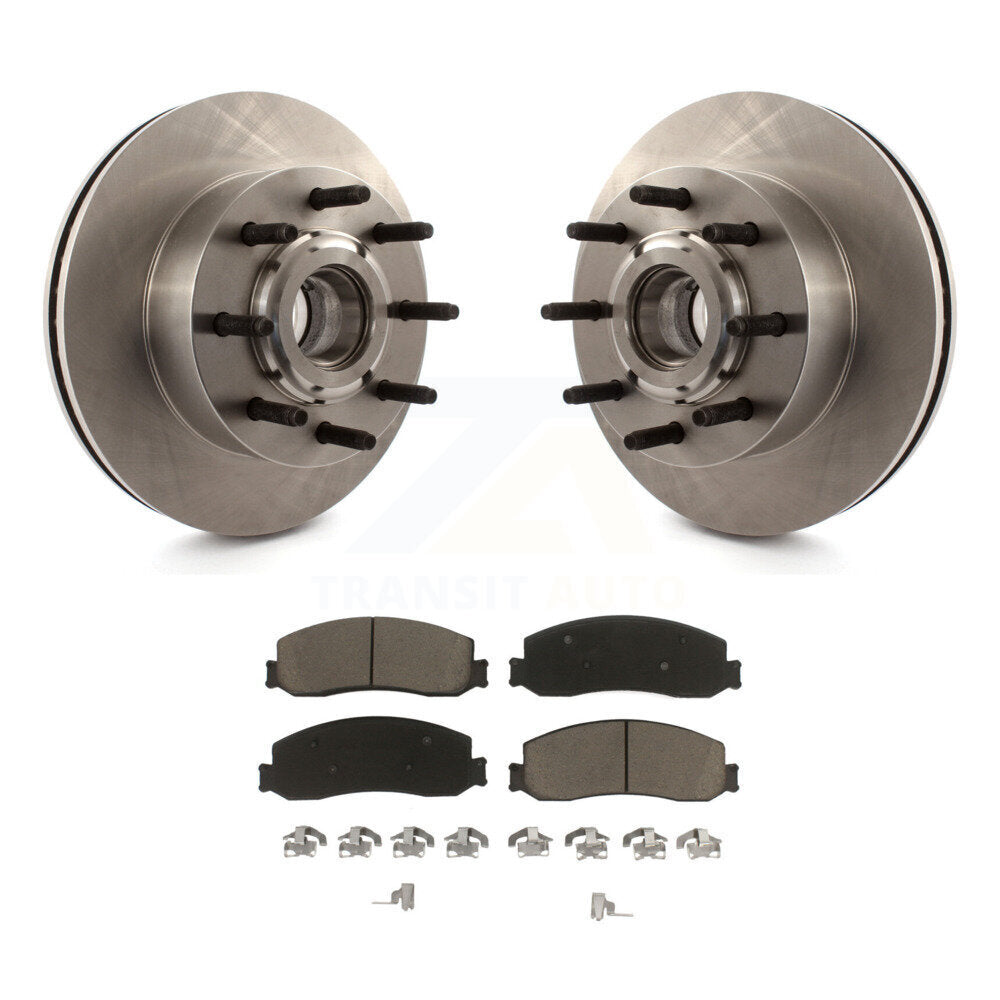 Kit de moyeu de Rotor de frein à disque avant et de plaquettes en céramique, pour Ford F-350 Super Duty F-250 RW