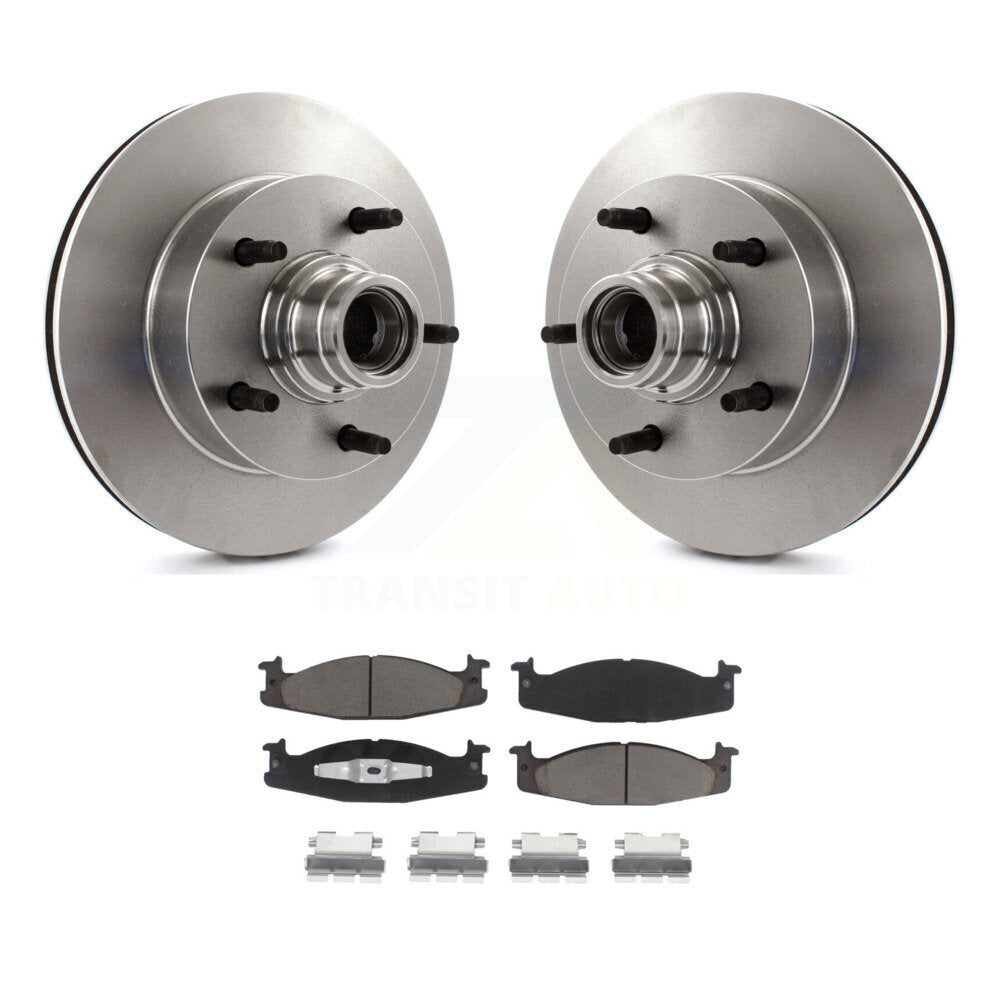 Kit de moyeu de rotors de frein à disque avant et de plaquettes en céramique pour Ford F-150 E-150 Econoline