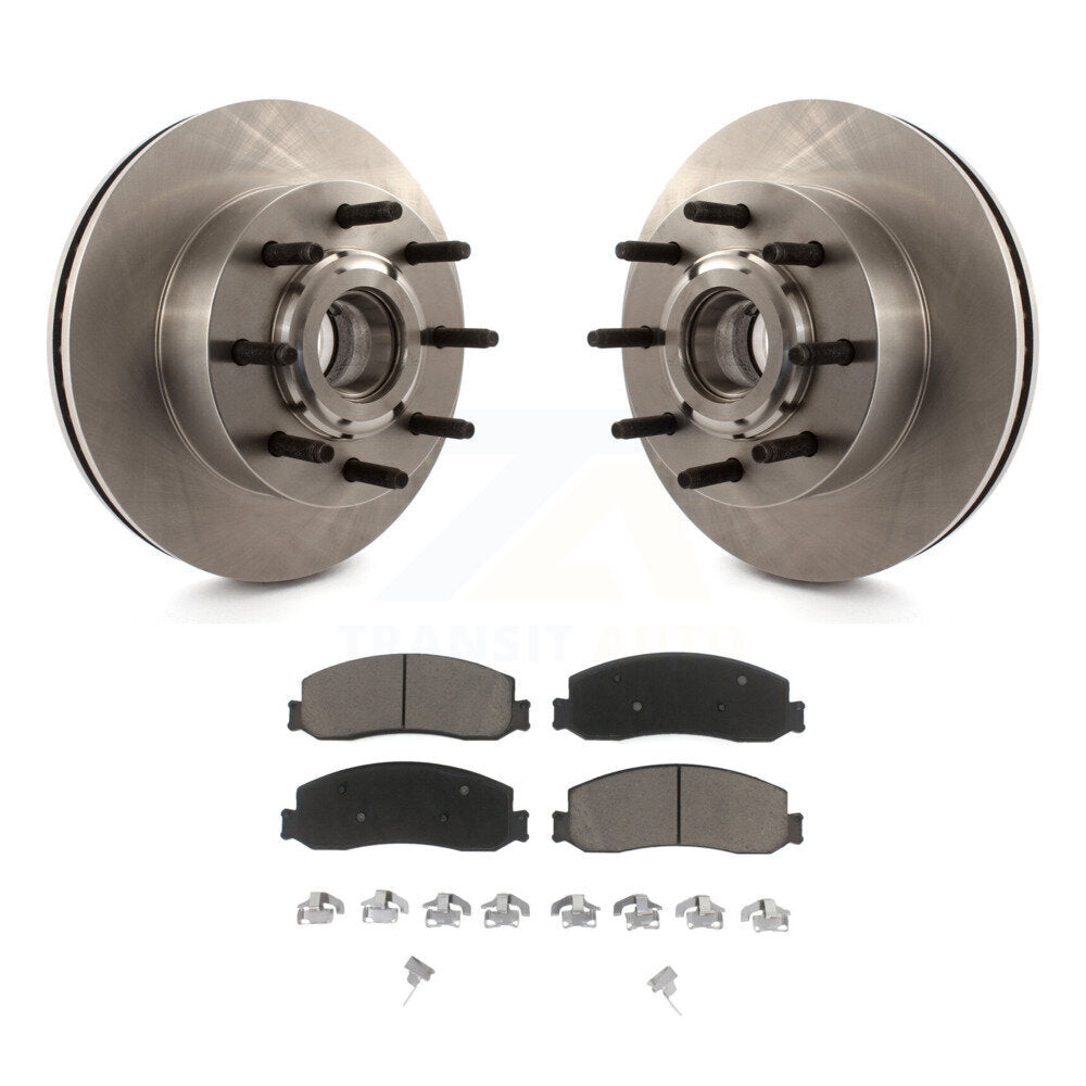 Kit de moyeu de Rotor de frein à disque avant et de plaquettes en céramique, pour Ford F-250 Super Duty F-350 RW