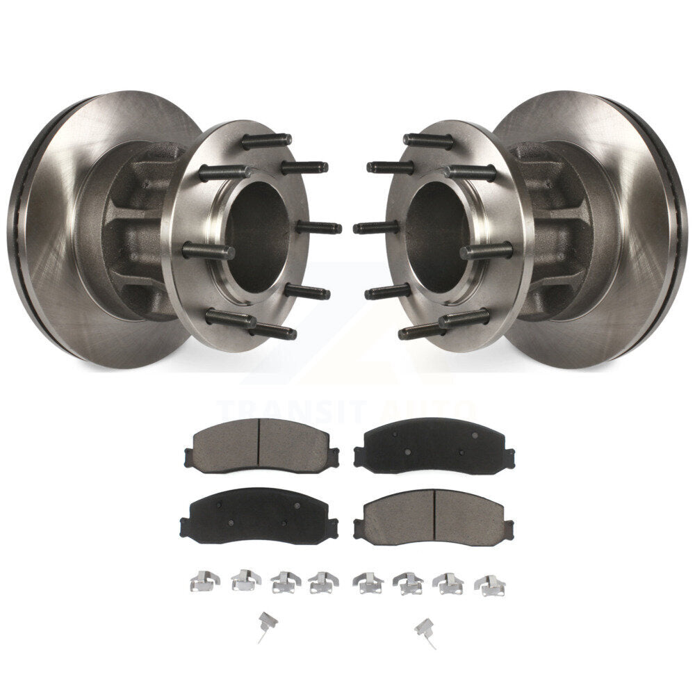 Kit de moyeu de rotors de frein à disque avant et de plaquettes en céramique pour Ford F-350 Super Duty RW 2011
