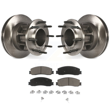Kit de moyeu de rotors de frein à disque avant et de plaquettes en céramique pour Ford F-350 Super Duty RW 2011