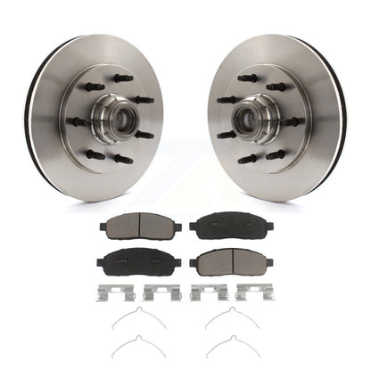 Ensemble de moyeu de rotors de frein à disque avant et kit de plaquettes en céramique pour Ford F-150 RW 2004