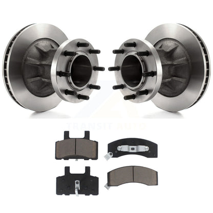 Rotors de frein avant et Kit de plaquettes en céramique pour Chevrolet Express 3500 GMC C3500 Savan