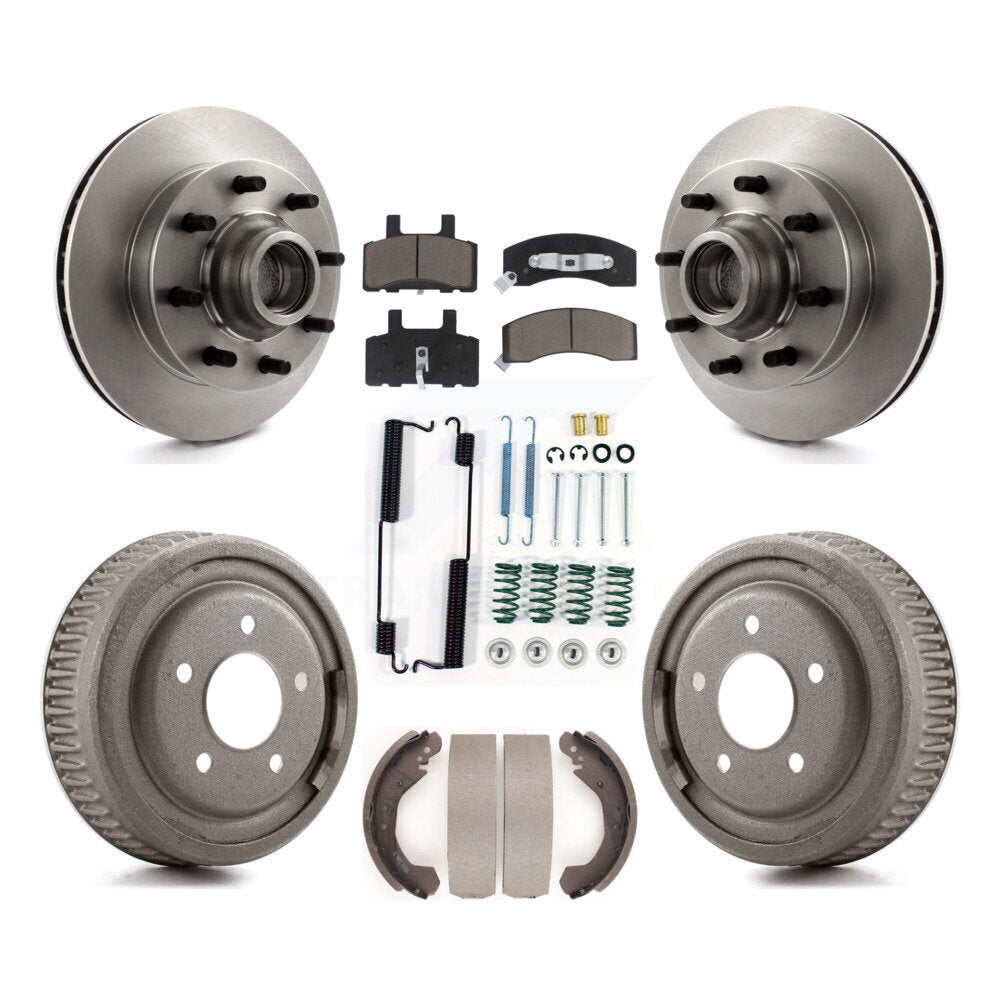Rotors de frein à disque avant et arrière, plaquettes en céramique et Kit de tambour (7 pièces) pour GMC Yukon