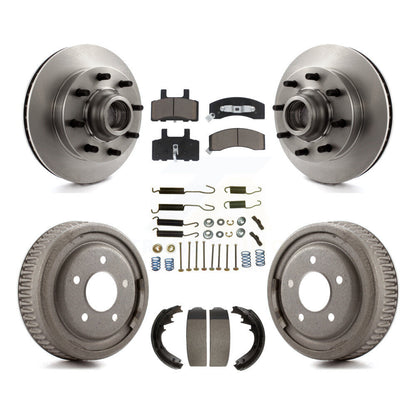 Rotors de frein à disque avant et arrière, plaquettes en céramique et Kit de tambour (7 pièces) pour GMC Yukon