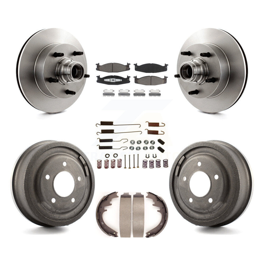 Kit de tambour de plaquettes en céramique de Rotors de frein avant et arrière (7 pièces) pour Ford E-150 Econoline Clu