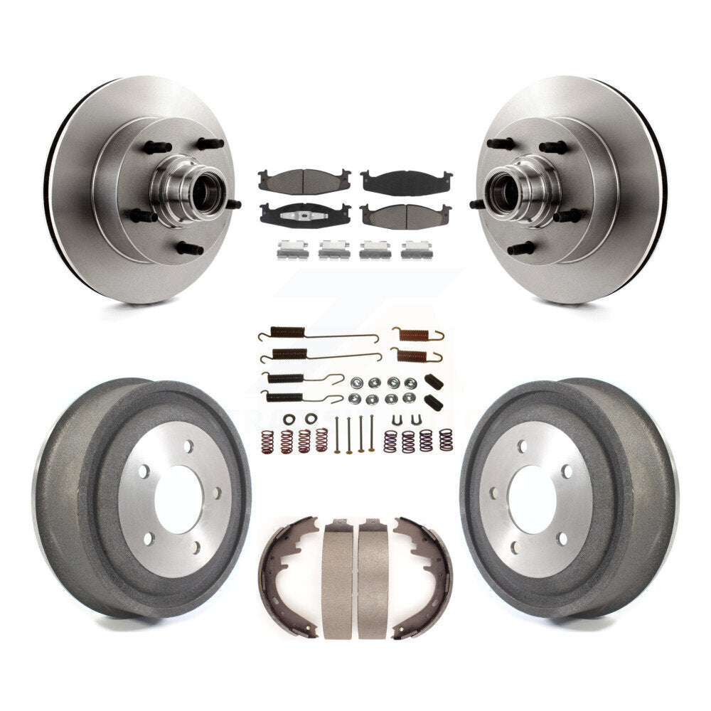 Kit de tambour de plaquettes en céramique de Rotors de frein avant et arrière (7 pièces) pour Ford E-150 Econoline Clu