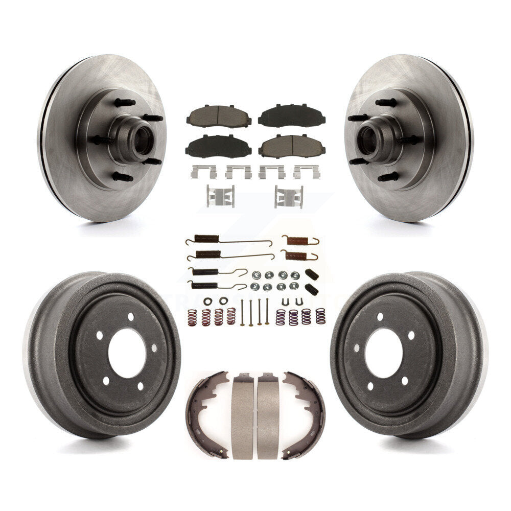 Rotors de frein à disque avant et arrière, plaquettes en céramique et Kit de tambour (7 pièces) pour Ford F-150