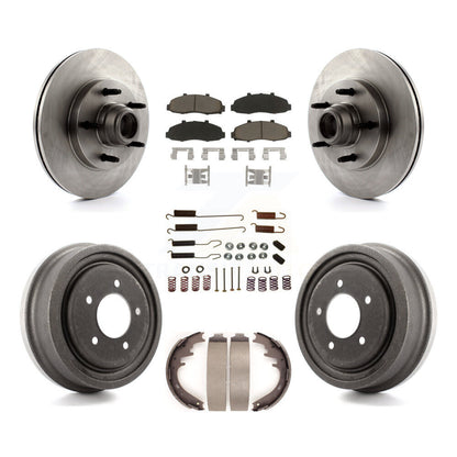 Rotors de frein à disque avant et arrière, plaquettes en céramique et Kit de tambour (7 pièces) pour Ford F-150