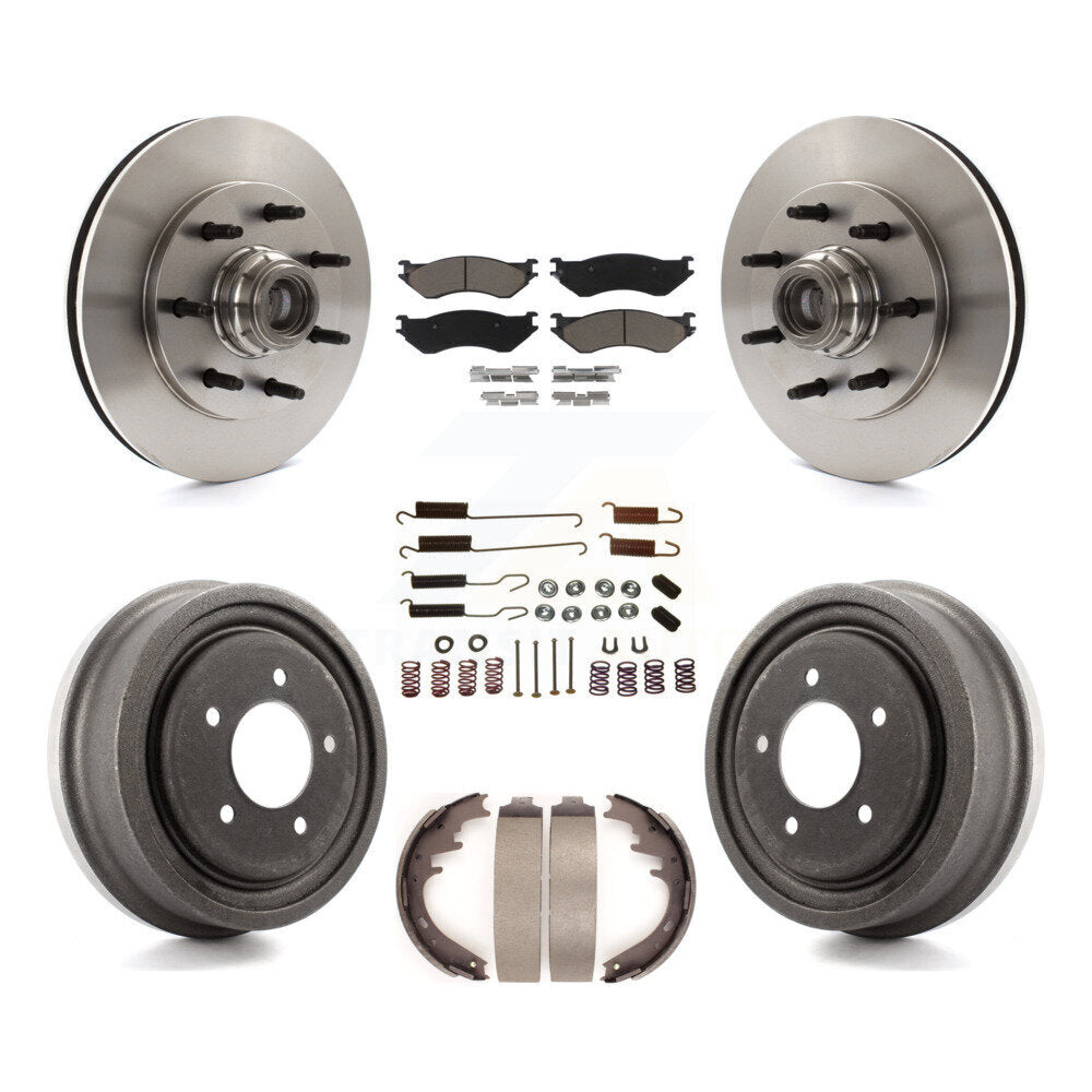 Kit de tampons et tambours en céramique pour Rotor de frein à disque avant et arrière (7 pièces) pour Ford F-150 RW 1999