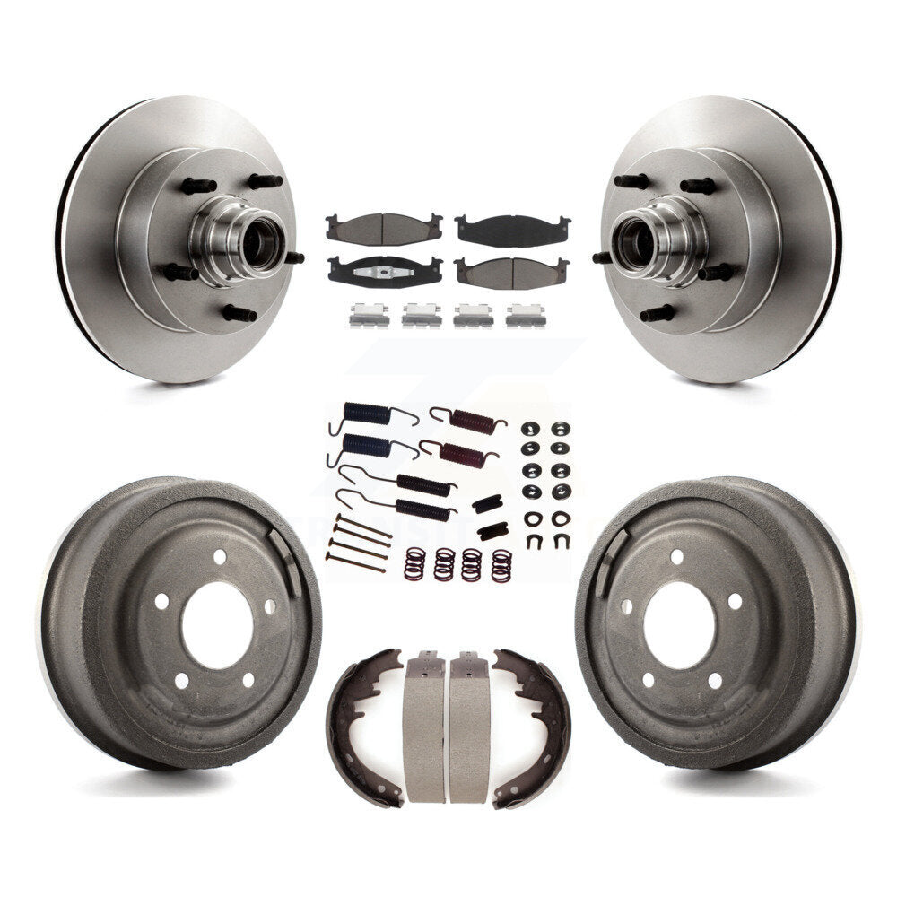 Kit de tambour de plaquettes en céramique de Rotors de frein avant et arrière (7 pièces) pour Ford E-150 Econoline Clu