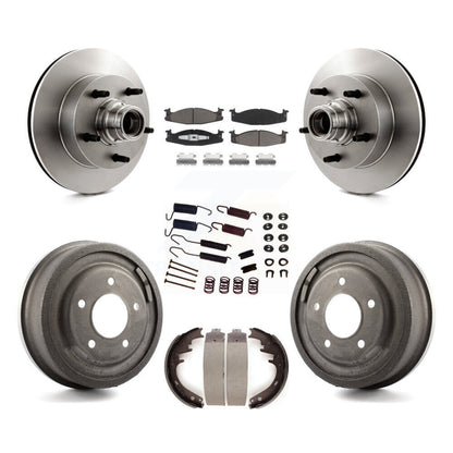 Kit de tambour de plaquettes en céramique de Rotors de frein avant et arrière (7 pièces) pour Ford E-150 Econoline Clu