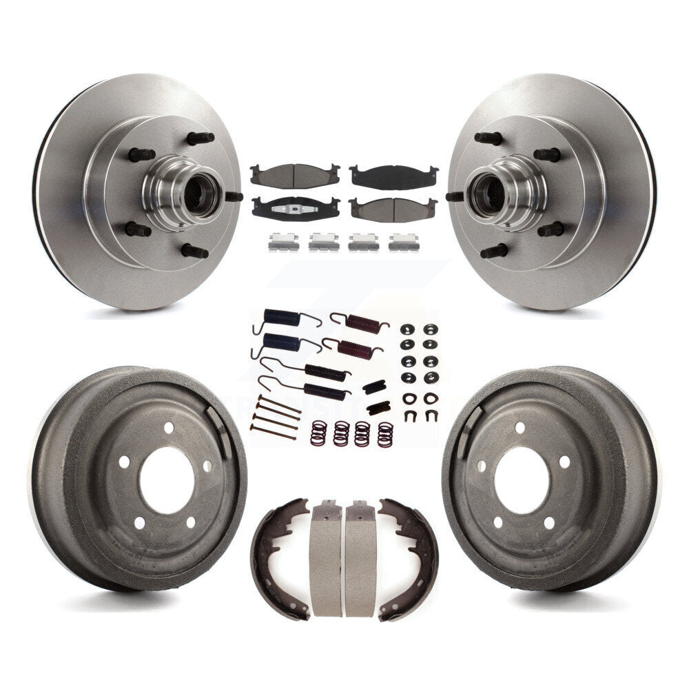 Kit de tambour de tampon en céramique de Rotor de frein avant et arrière (7 pièces) pour Ford F-150 E-150 Econolin