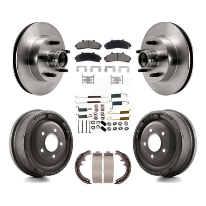 Rotors de frein avant et arrière, Kit de tampons et de tambour en céramique (7 pièces) pour Ford Ranger Mazda B400