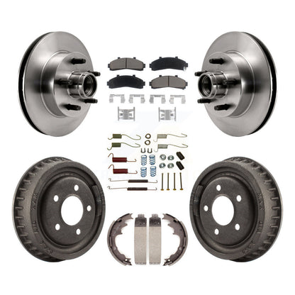 Rotors de frein avant et arrière, Kit de tampons et de tambour en céramique (7 pièces) pour Ford Ranger Mazda B400