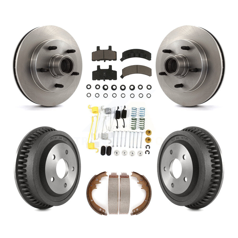Kit de plaquettes et de tambour en céramique pour rotor de frein avant et arrière (7 pièces) pour Dodge Ram 1500 RW 94-99