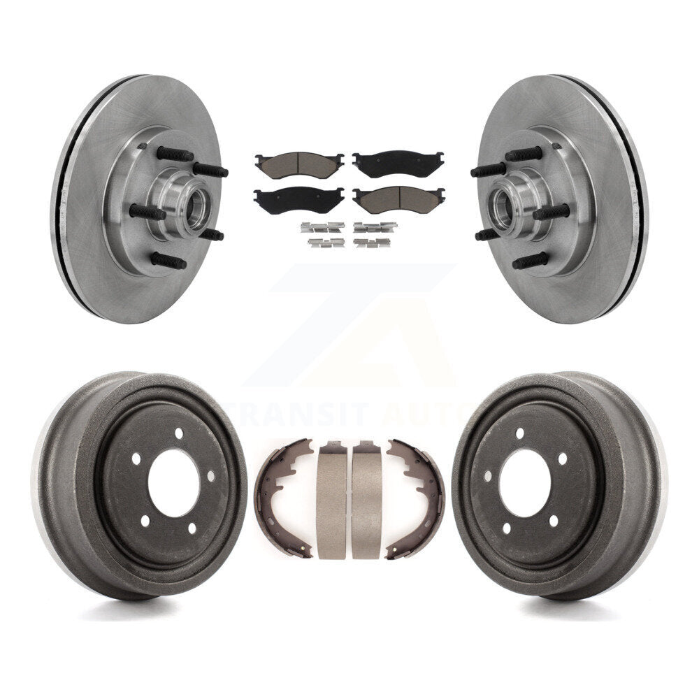 Kit de tampons et de tambour en céramique, moyeu de Rotor de frein à disque avant et arrière, pour Ford F-150 RW 1999