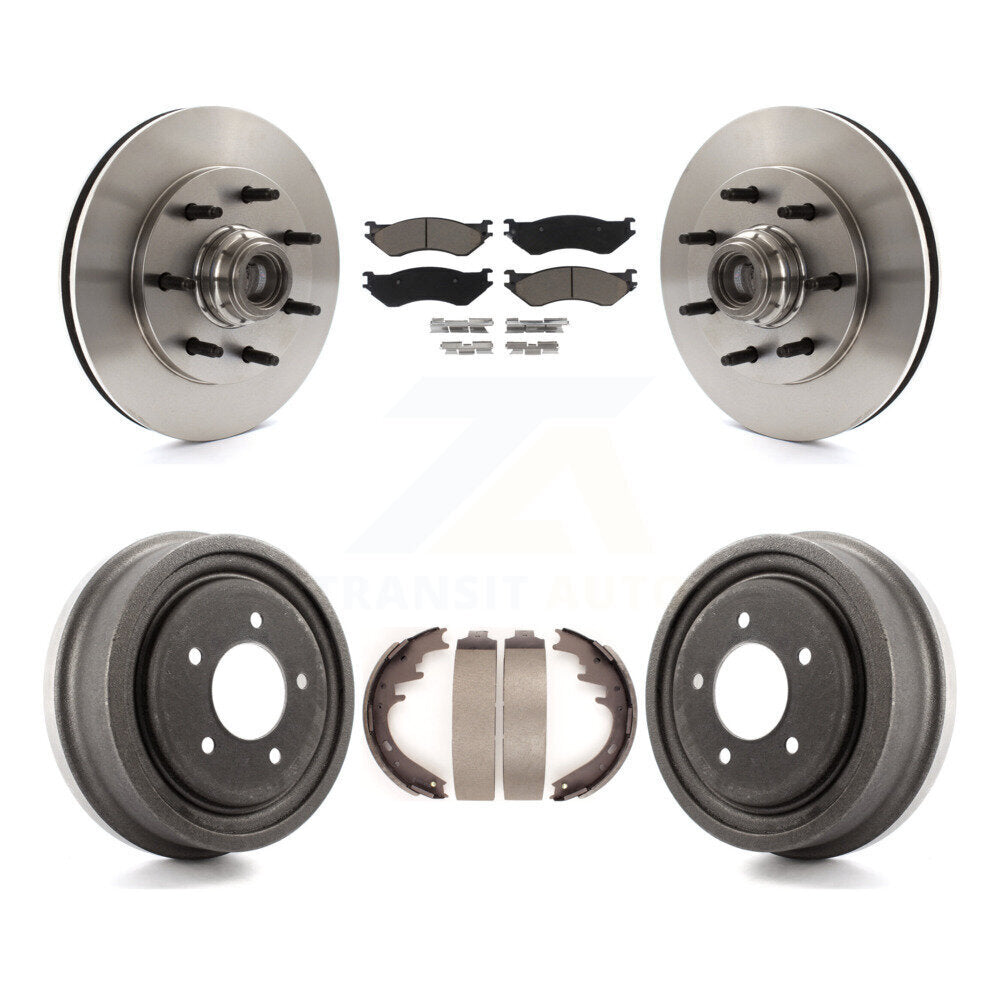 Kit de tampons et de tambour en céramique, moyeu de Rotor de frein à disque avant et arrière, pour Ford F-150 RW 1999