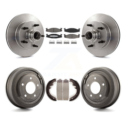 Rotors de frein à disque avant et arrière, Kit de tambour à tampons en céramique pour Ford F-150 E-150 Econolin