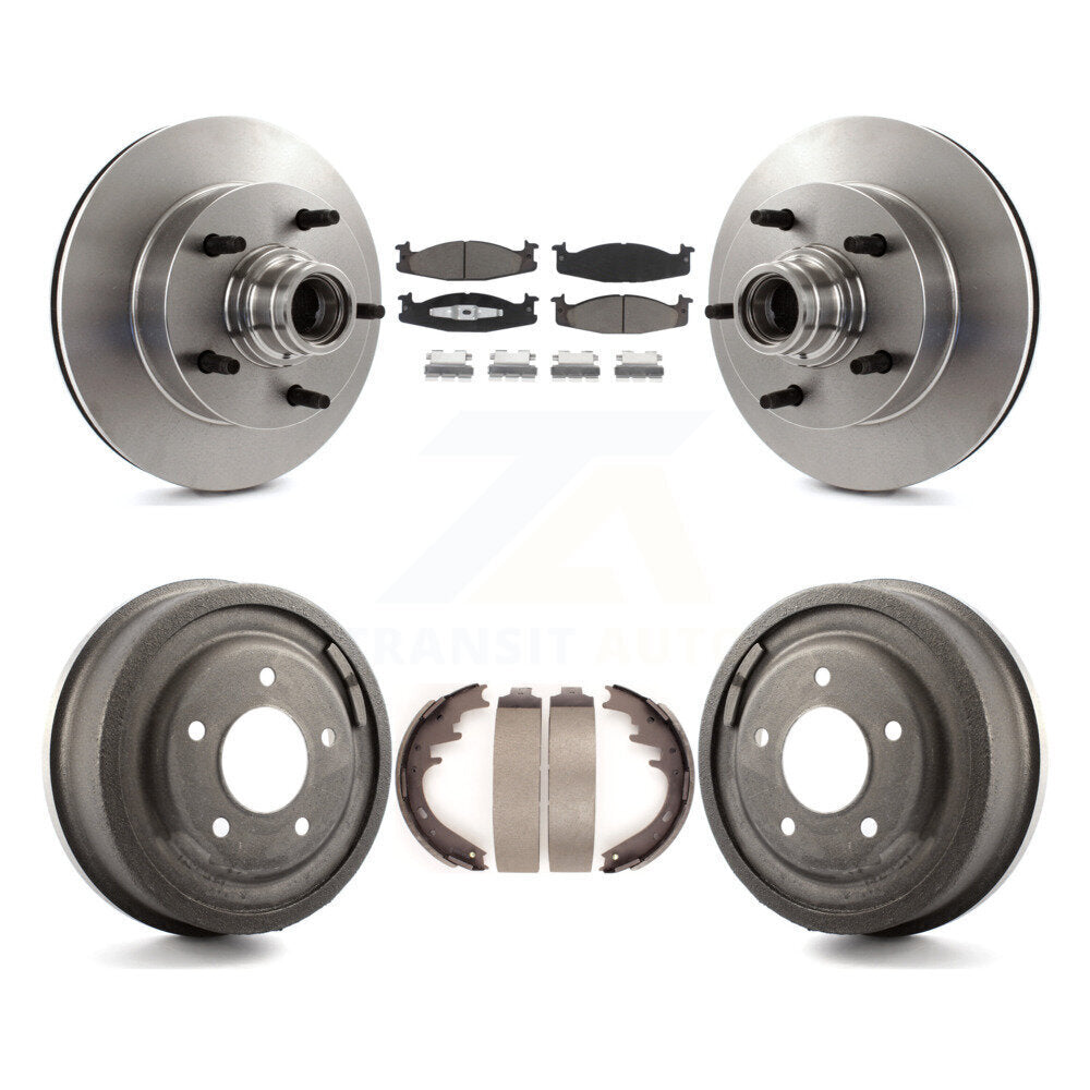 Kit de tambour de tampon en céramique de Rotor de frein avant et arrière pour Ford E-150 Econoline 2 roues AB