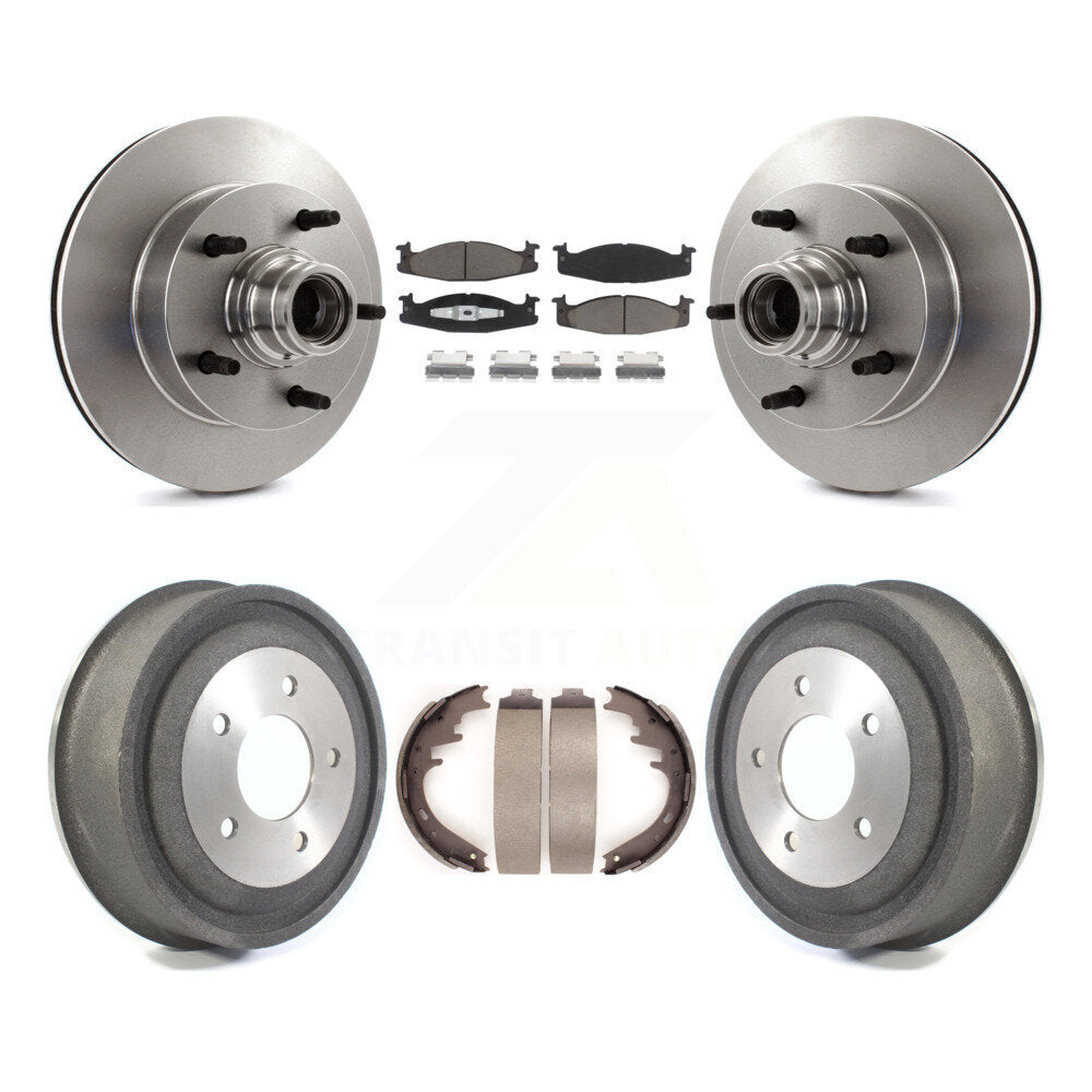 Kit de tambour de tampon en céramique de Rotor de frein avant et arrière pour Ford E-150 Econoline 2 roues AB